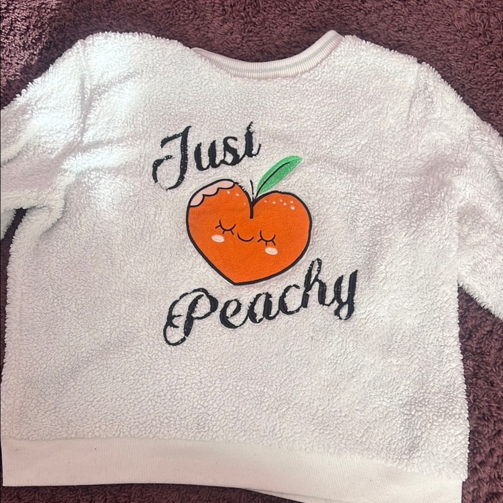 Just Peachy Fleece Sweater